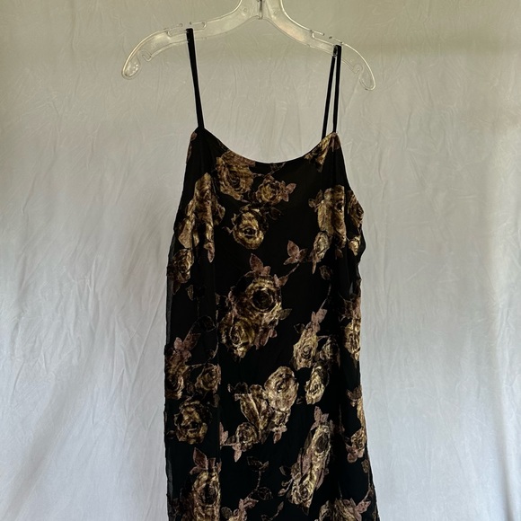 Gentle fawn black floral slip dress size large NWT - Picture 1 of 7